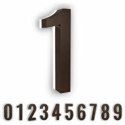 Modern Lights 5 In ABS Backlit LED Floating Address Number, Up-Scale Modern Look LumaNumbers,