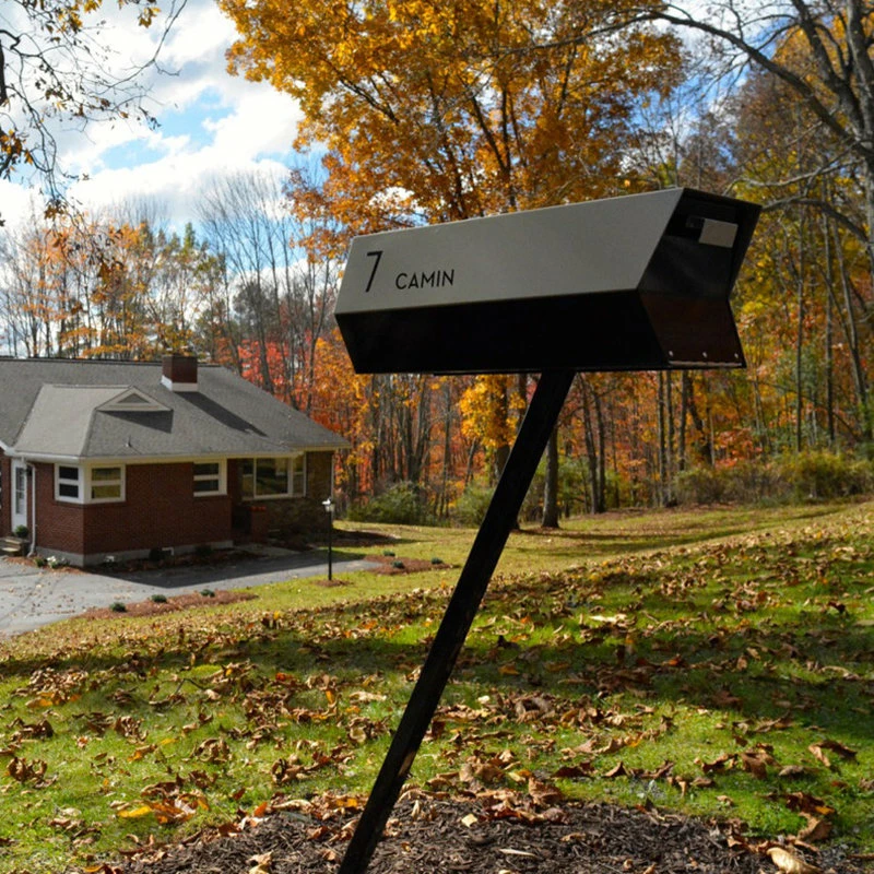 Modbox USA, Inc. ModboxUSA Mid-Century Modern Curbside Mailbox | Two Tone, Eucalyptus And Black - Image 4