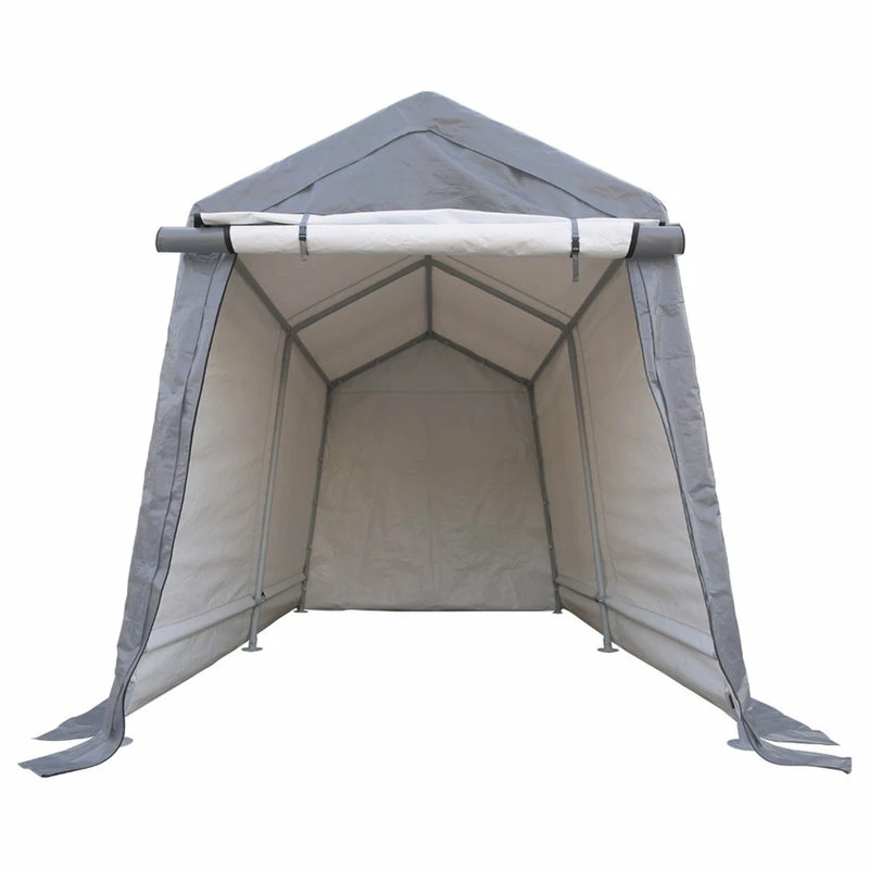 Impact Shelter Peak Style Storage Shed, Gray - Image 2