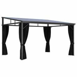 Vida XL International B.V. VidaXL Gazebo With Curtain Anthracite Garden Canopy Shelter Party Tent Marquee 14 Vida XL International B.V. VidaXL Gazebo With Curtain Anthracite Garden Canopy Shelter Party Tent Marquee -EZ Vane Shop 90511ad70250fdf2 8778 w800 h800 b1 p0