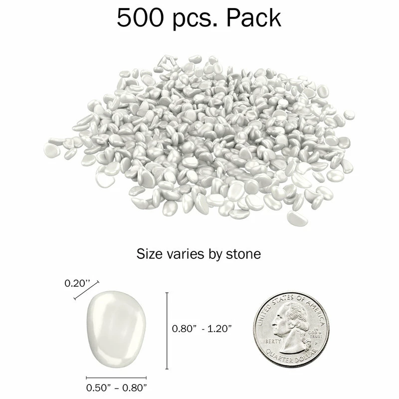 Pure Garden Garden Stones, 500 Count Glowing Pebbles, Blue - Image 5