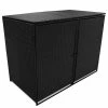 Vida XL International B.V. VidaXL Double Wheelie Bin Shed Poly Rattan Wicker Black Garden Dustbin Storage 1 Vida XL International B.V. VidaXL Double Wheelie Bin Shed Poly Rattan Wicker Black Garden Dustbin Storage -EZ Vane Shop 93d139c60cd1aaa9 1792 w800 h800 b1 p0