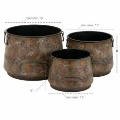 Brimfield & May Rustic Brass Metal Planter 69183 14 Brimfield & May Rustic Brass Metal Planter 69183 -EZ Vane Shop 9411c0270b217dde 8052 w800 h800 b1 p0