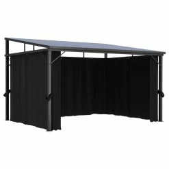 Vida XL International B.V. VidaXL Gazebo With Curtain Anthracite Garden Canopy Shelter Party Tent Marquee 18 Vida XL International B.V. VidaXL Gazebo With Curtain Anthracite Garden Canopy Shelter Party Tent Marquee -EZ Vane Shop 94a16e0e0250fdf7 8778 w800 h800 b1 p0
