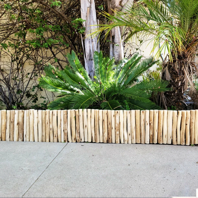 Backyard X-Scapes Natural Eucalyptus Wood Solid Log For Landscape Edging Lawn Garden Fence Borders - Image 8
