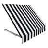 Awntech Corporation 3' Dallas Retro Window/Entry Awning, Black/White