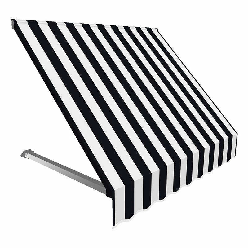 Awntech Corporation 4' Dallas Retro Window/Entry Awning, Black/White 3 Awntech Corporation 4' Dallas Retro Window/Entry Awning, Black/White