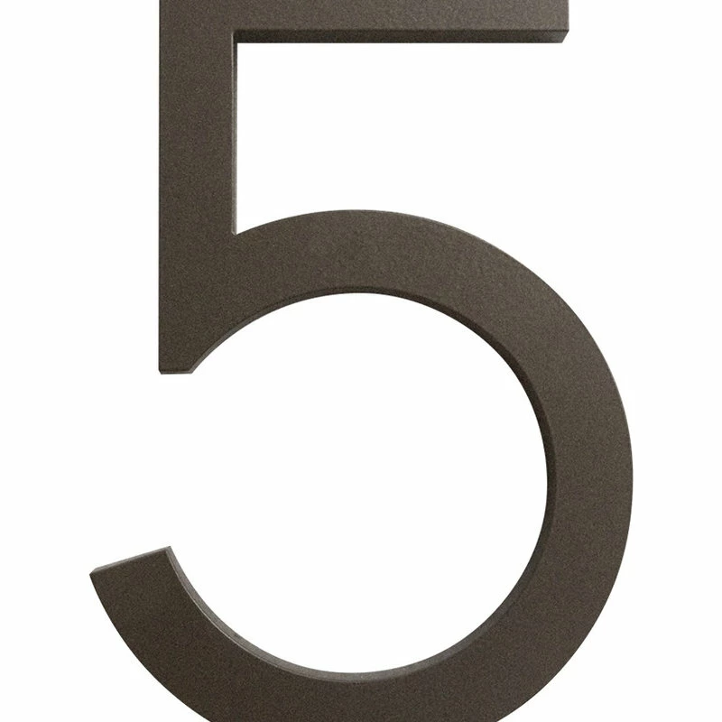 Moderndwellnumbers Modern Font House Number, Bronze, 6", Number 5, Modern Font 3 Moderndwellnumbers Modern Font House Number, Bronze, 6", Number 5, Modern Font