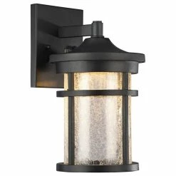 CHLOE Lighting, Inc. Frontier Transitional LED Textured Outdoor Wall Sconce, Black, 11" Height