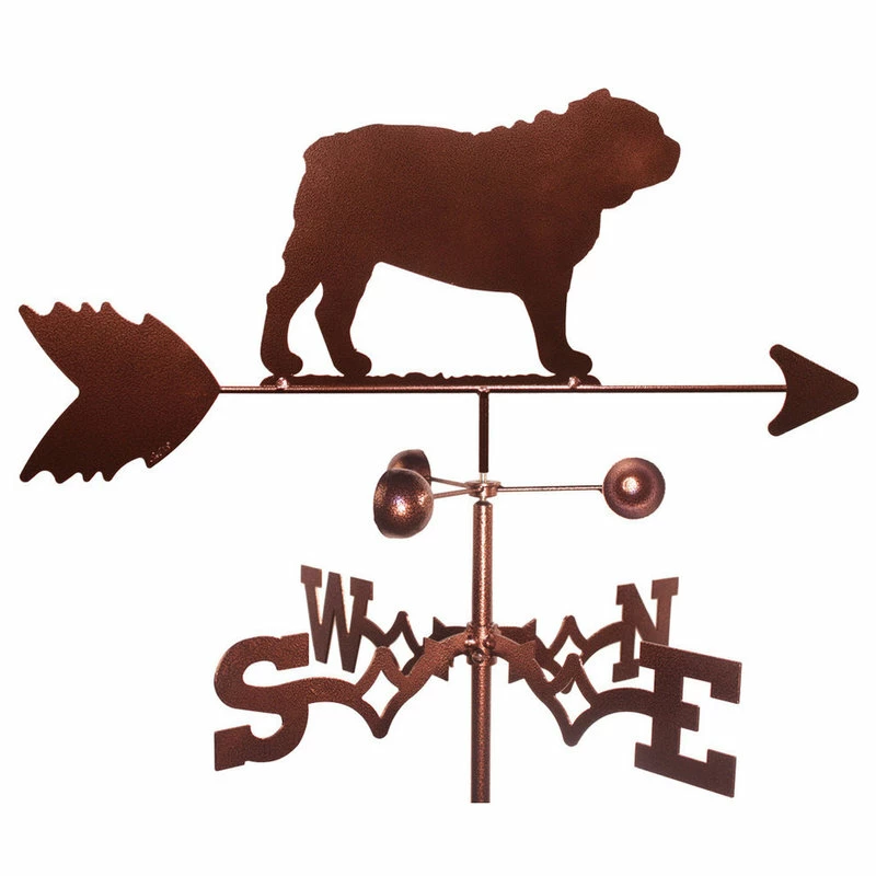 Null Bull Dog Weathervane With Garden Mounting
