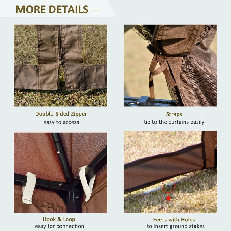 VidaDeals Outdoor 10'x10" Gazebo - Brown - Image 4