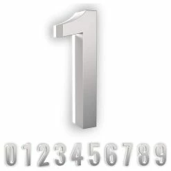 Modern Lights 5 In ABS Backlit LED Floating Address Number, Up-Scale Modern Look LumaNumbers,