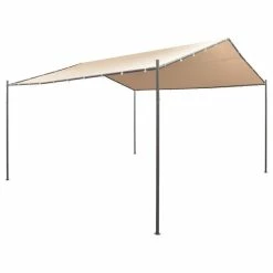 Vida XL International B.V. VidaXL Garden Gazebo 13' 1"x13' 1" Beige Patio Outdoor Tent Pavilion Canopy