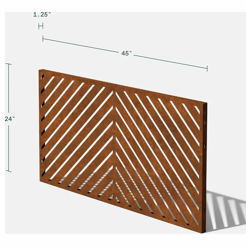 Veradek Alta Corten Steel Decorative Screen Panel, Arrow - Image 2