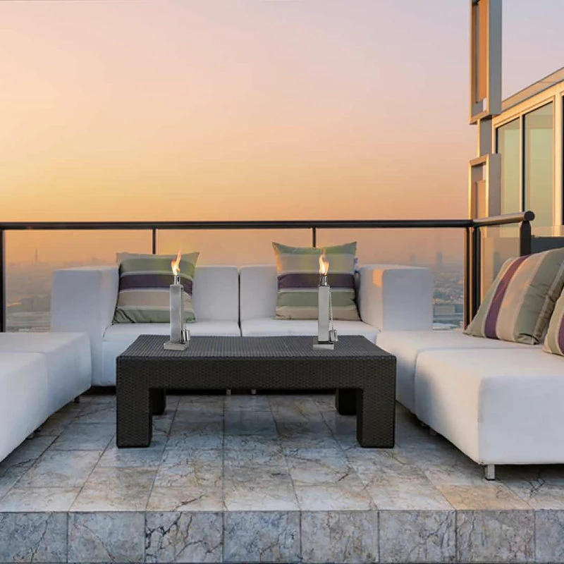 Anywhere Fireplace Anywhere TableTop Torch, Polished Stainless Rectangle, 1-piece - Image 2