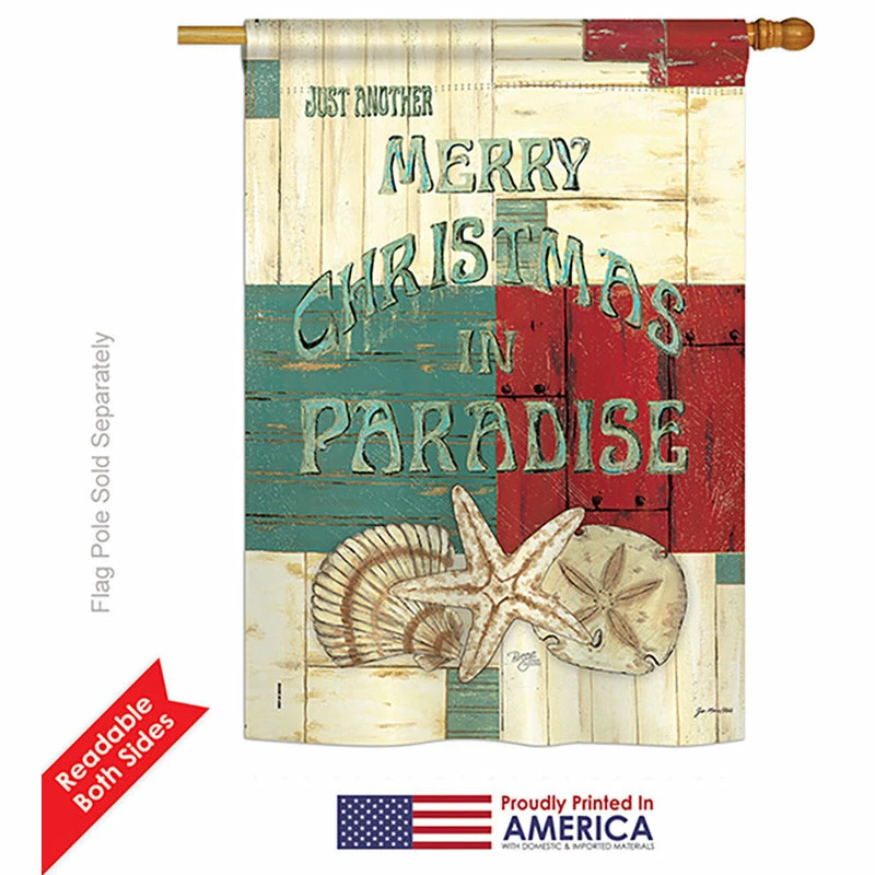Breeze Decor Xmas In Paradise Winter, Seasonal House Flag 28"x40" - Image 2