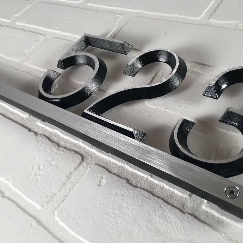 K Castings Modern Bar Aluminum Address Plaque - Image 2