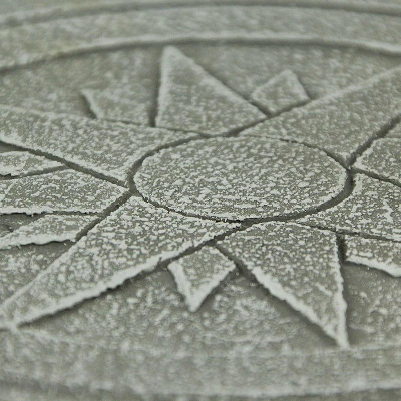 Zeckos Compass Rose Design Natural Gray Finish Round Cement Stepping Stone/Wall Hangin - Image 3