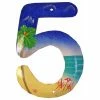 Tropical Beach House Numbers Haitian Metal Art Number 5 Five