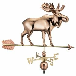 Good Directions, Inc. Moose Weathervane With Arrow, Pure Copper