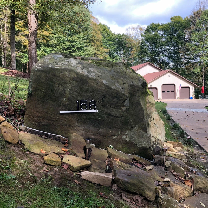 K Castings Modern Bar Aluminum Address Plaque - Image 4