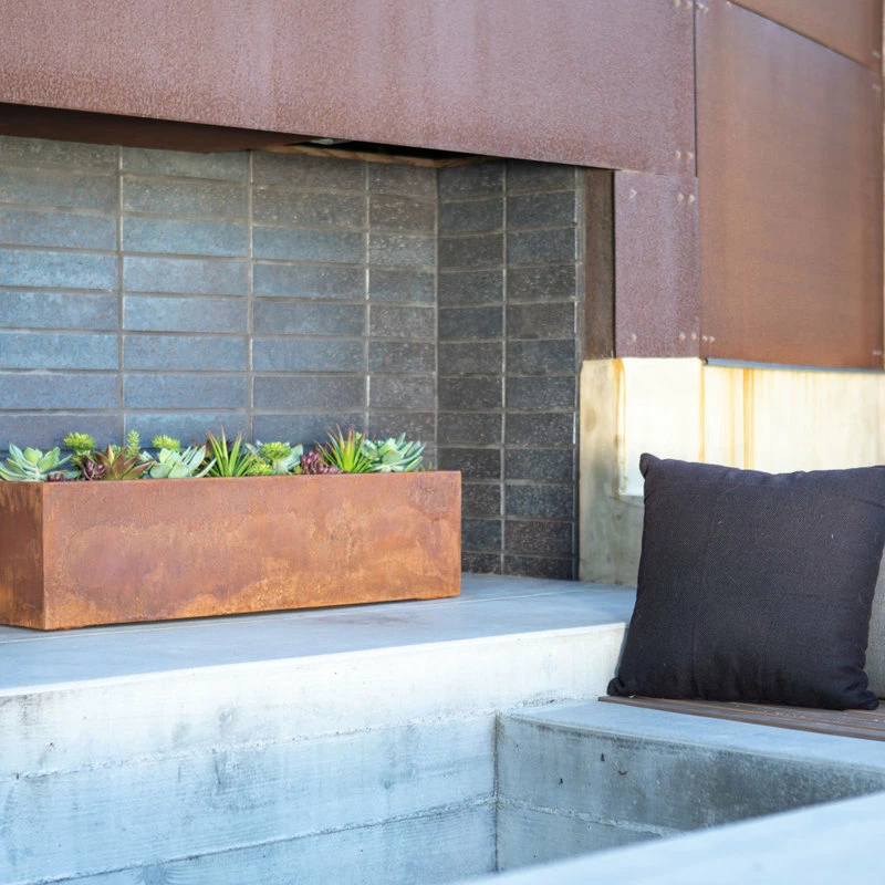 Veradek Metallic Series Corten Steel Window Box Planter, 36" - Image 5
