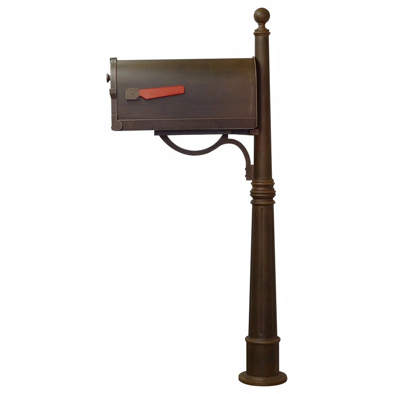 Special Lite Products Company Savannah Curbside Mailbox With Ashland Mailbox Post Unit, Copper - Image 4