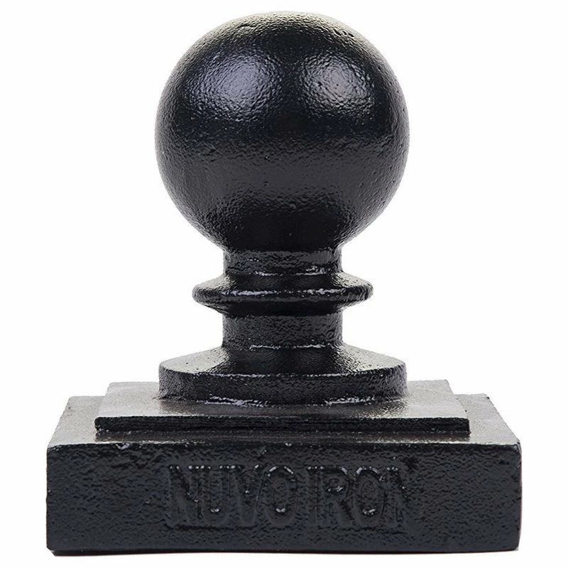 Nuvo Iron Decorative Ball Post Cap For 3.5"x3.5" Posts, Black (PCB03) - Image 3