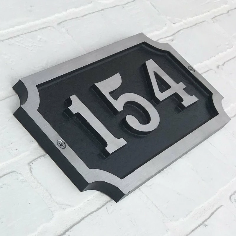 K Castings Address Plaque Solid Aluminum William House Sign, Bold Font - Image 2