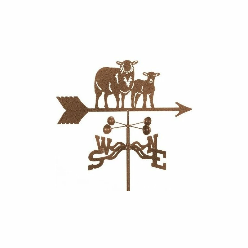 EZ Vane LLC Sheep With Lamb Weathervane With Post Mount 3 EZ Vane LLC Sheep With Lamb Weathervane With Post Mount