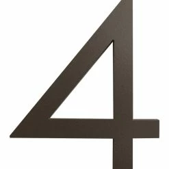 Moderndwellnumbers Modern Font House Number, Bronze, 6", Number 4, Modern Font