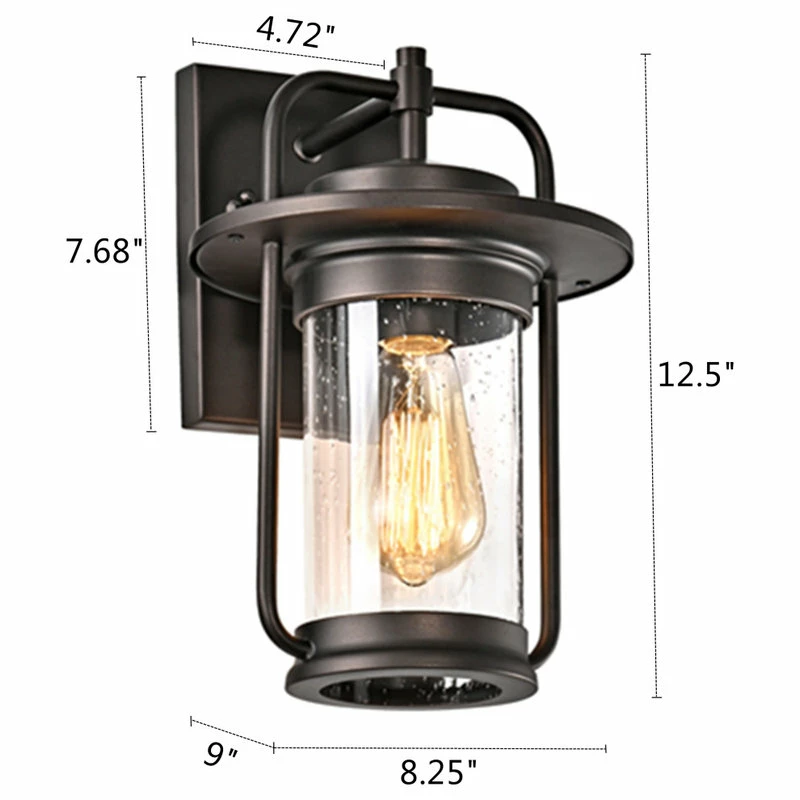 CHLOE Lighting, Inc. CHLOE Lighting Jeffrey Transitional 1-Light Rubbed Bronze Outdoor Wall Sconce - Image 12