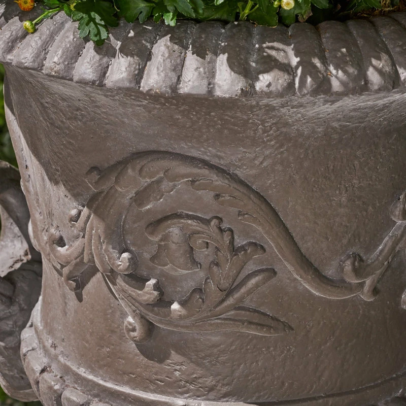 GDFStudio GDF Studio Joa Chalice Lightweight Concrete Garden Decorative Urn Planter, Antiq - Image 4