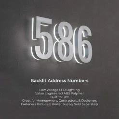 Modern Lights 5 In ABS Backlit LED Floating Address Number, Up-Scale Modern Look LumaNumbers, 11 Modern Lights 5 In ABS Backlit LED Floating Address Number, Up-Scale Modern Look LumaNumbers, -EZ Vane Shop aa118a13001be194 2339 w800 h800 b0 p0