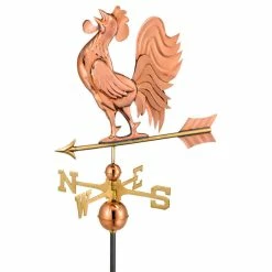 Good Directions, Inc. Crowing Rooster Weathervane, Pure Copper