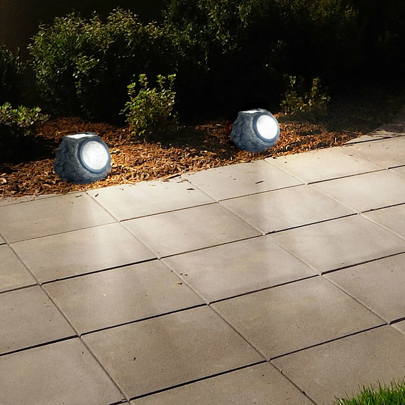 Solar LED Rock Landscaping Lights, Set Of 4 By Pure Garden - Image 3