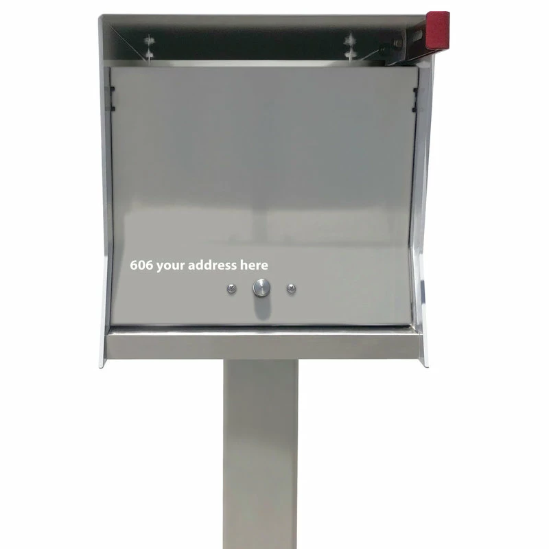 TedStuff UpTown Box With Locking Doors. Modern Pole Mounted Mailbox, Pole Not Included., - Image 2