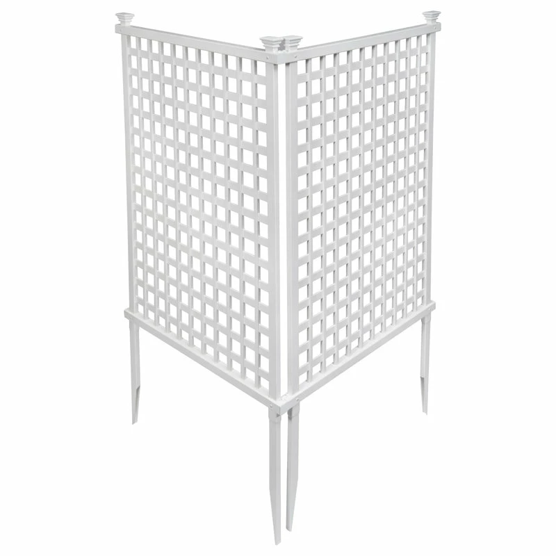 Enclo Privacy Screens 4.8'Hx3'W White Vinyl Highland-Lattice Privacy Screen, 2-Pack - Image 5