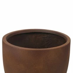 LuxenHome Round Rusty Brown MgO Planter, Large 8 LuxenHome Round Rusty Brown MgO Planter, Large -EZ Vane Shop ae91c27e00c3b060 1210 w800 h800 b0 p0