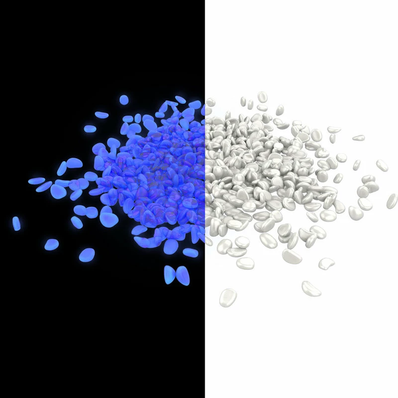 Pure Garden Garden Stones, 500 Count Glowing Pebbles, Blue - Image 2