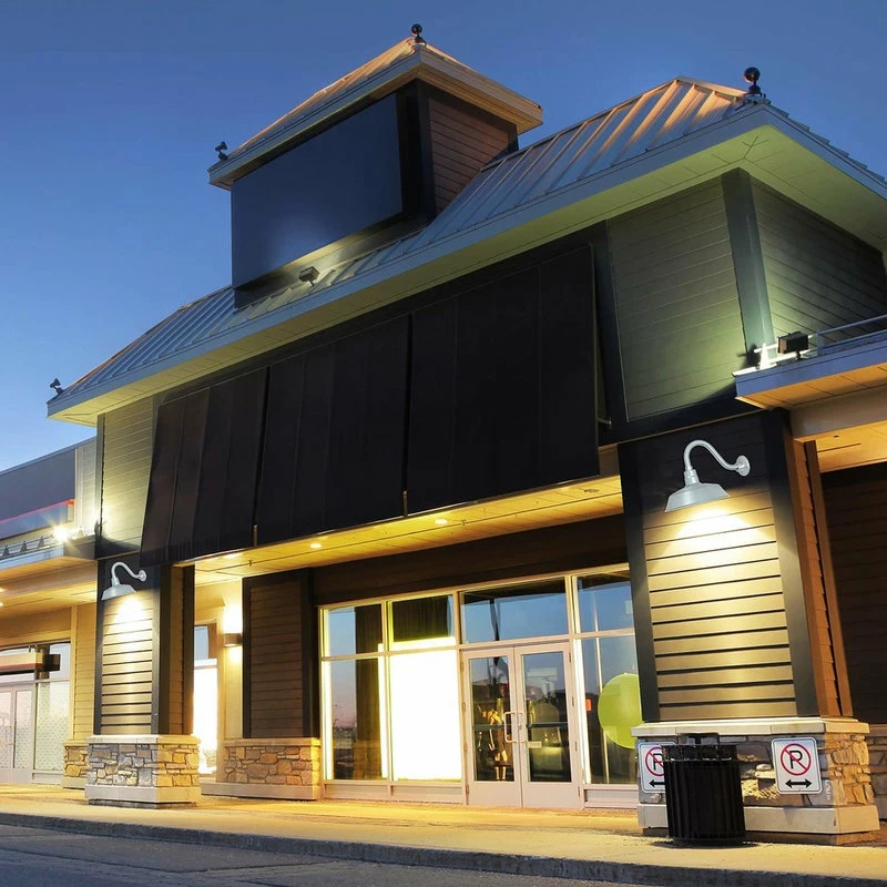 HTM Lighting Solutions 14in. Barn Light Fixture With Gooseneck Arm, Galvanized, 14-1/2" Long Gooseneck - Image 5