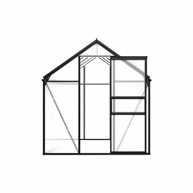 Vida XL International B.V. VidaXL Greenhouse Anthracite Aluminum 51.1 Ft² Garden Shed Plant Conservatory 5 Vida XL International B.V. VidaXL Greenhouse Anthracite Aluminum 51.1 Ft² Garden Shed Plant Conservatory - Image 3