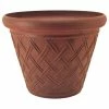 Arcadia Garden Products Basket-Weave Pot, Terra-Cotta