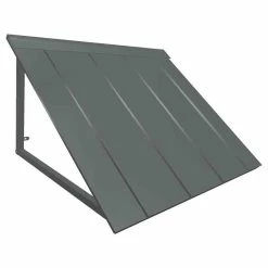 Awntech Corporation 6' Houstonian Metal Standing Seam Awning, Pewter