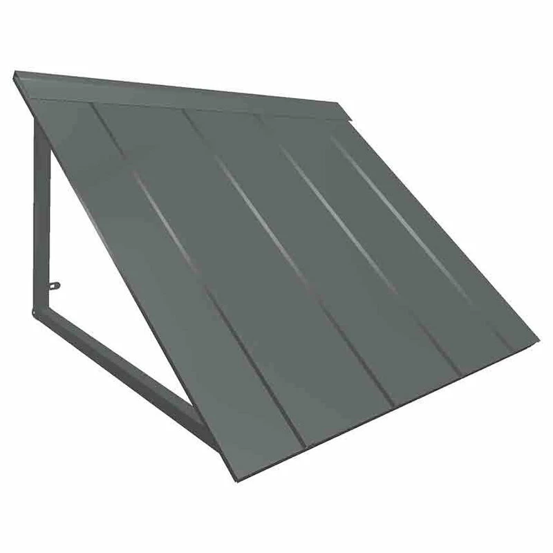 Awntech Corporation 6' Houstonian Metal Standing Seam Awning, Pewter