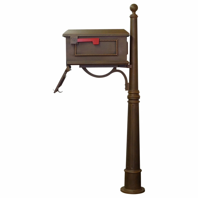 Special Lite Products Company Traditional Curbside Mailbox With Ashland Mailbox Post Unit, Copper - Image 6