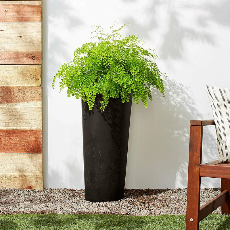 Arcadia Garden Products Contempo Tall Round Planter, Black - Image 5