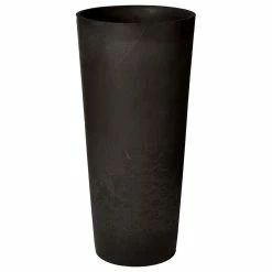 Arcadia Garden Products Contempo Tall Round Planter, Black