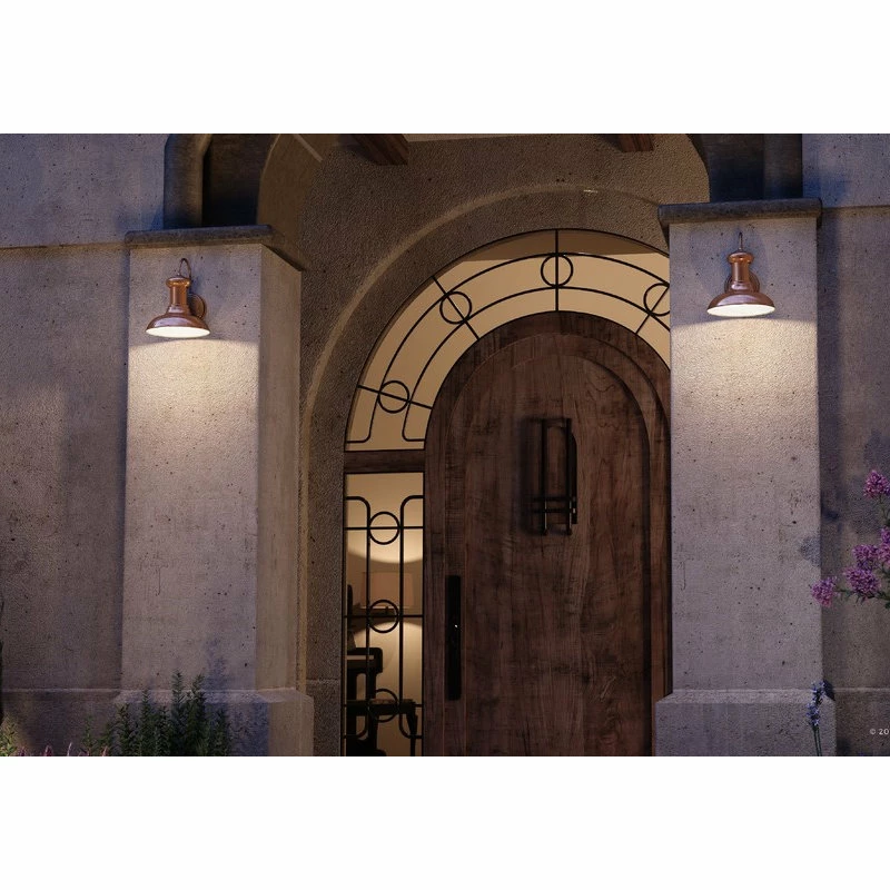 Urban Ambiance Luxury Industrial Outdoor Wall Light, Palermo Series, Copper Finish - Image 2