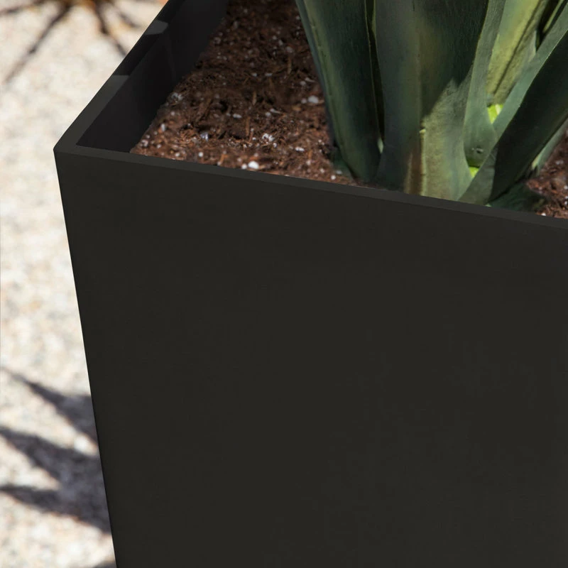 Veradek Midland Tall Square Planter, Black, 30'' - Image 12